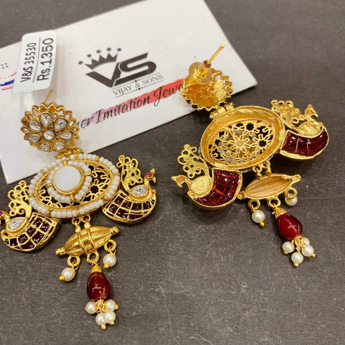 Antique earrings 8566 - Vijay & Sons