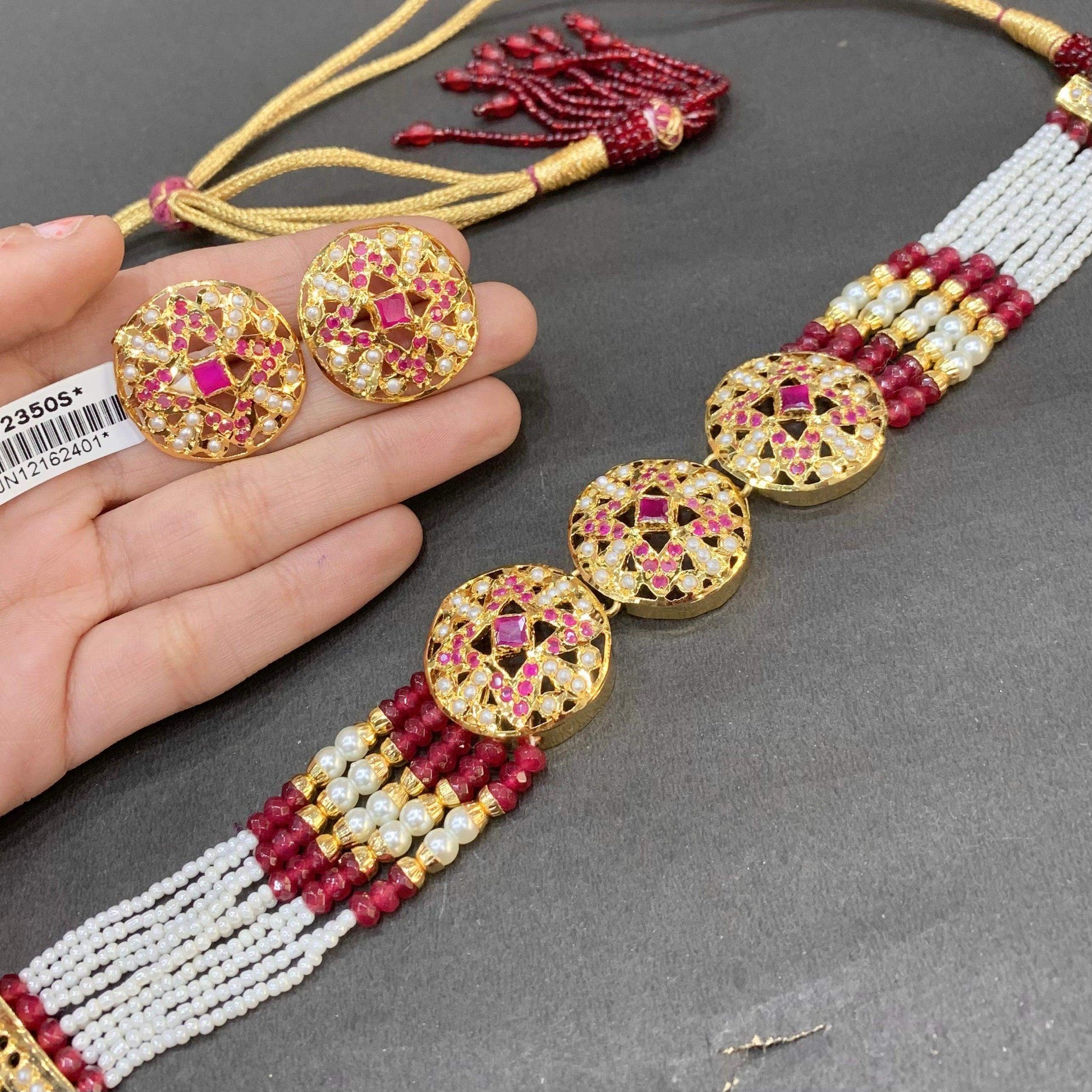 Jadau Necklace Set 676545 - Vijay & Sons