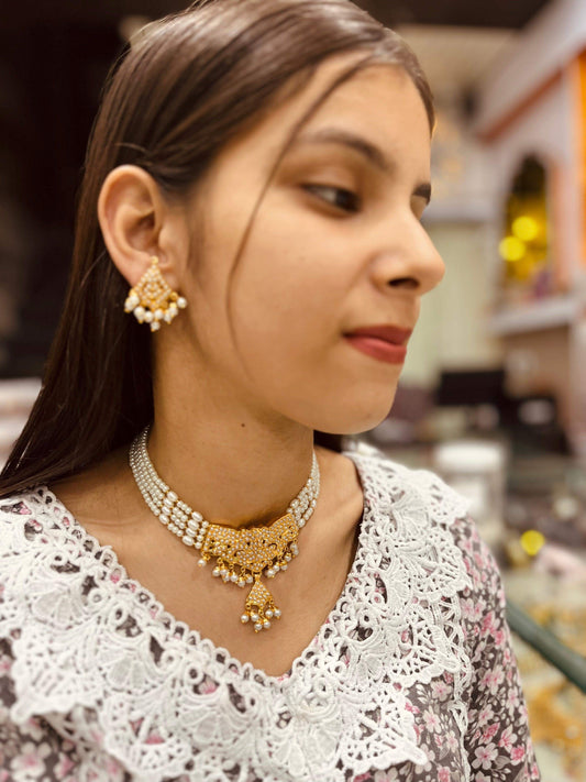 Jadau Necklace set 9998806 - Vijay & Sons
