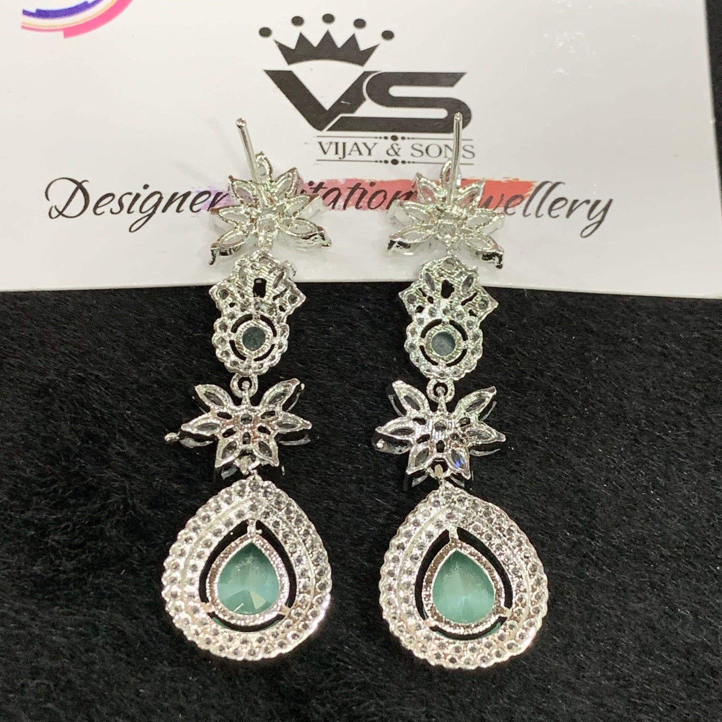 Diamond earrings 44556 - Vijay & Sons