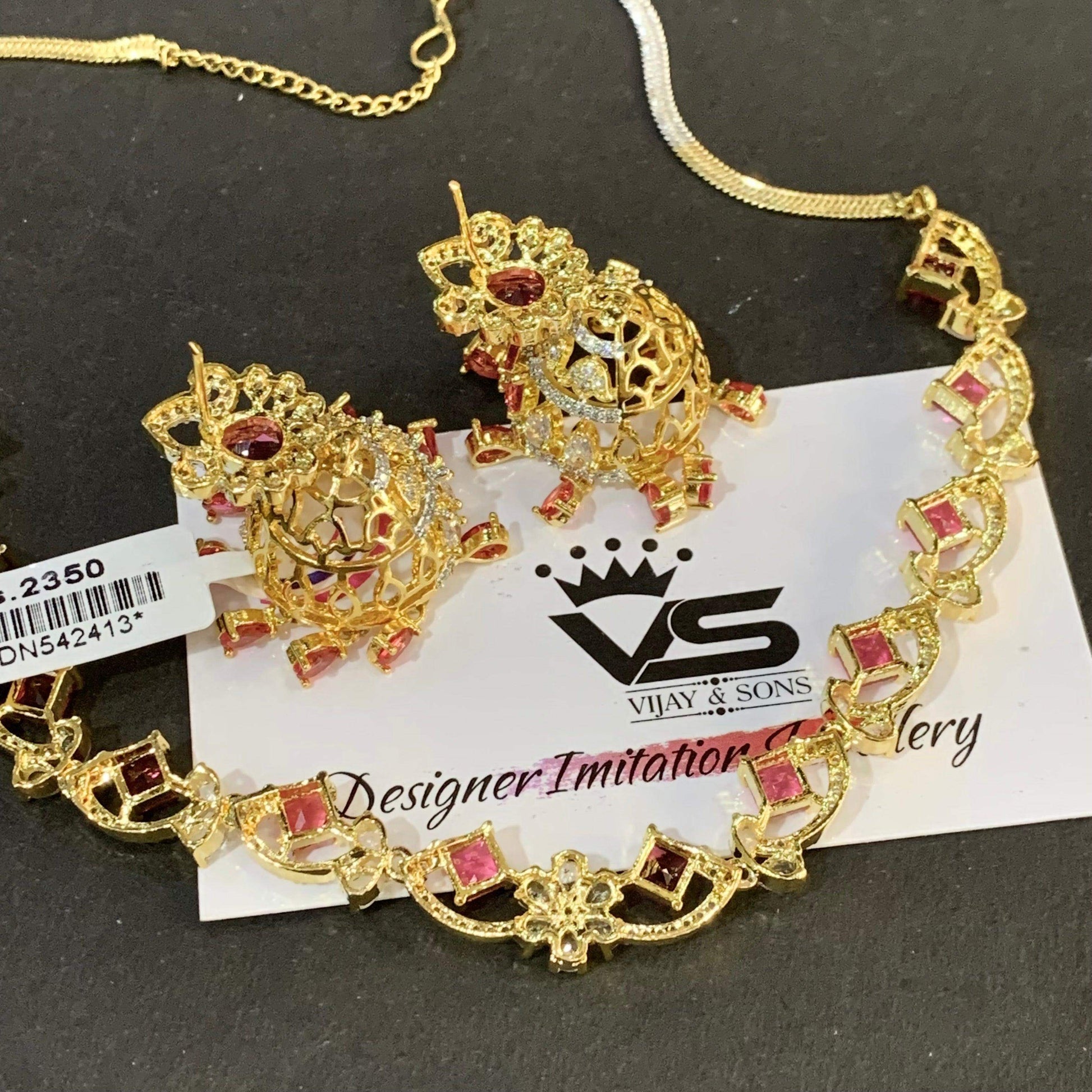 Zircon Necklacesets 568955 - Vijay & Sons