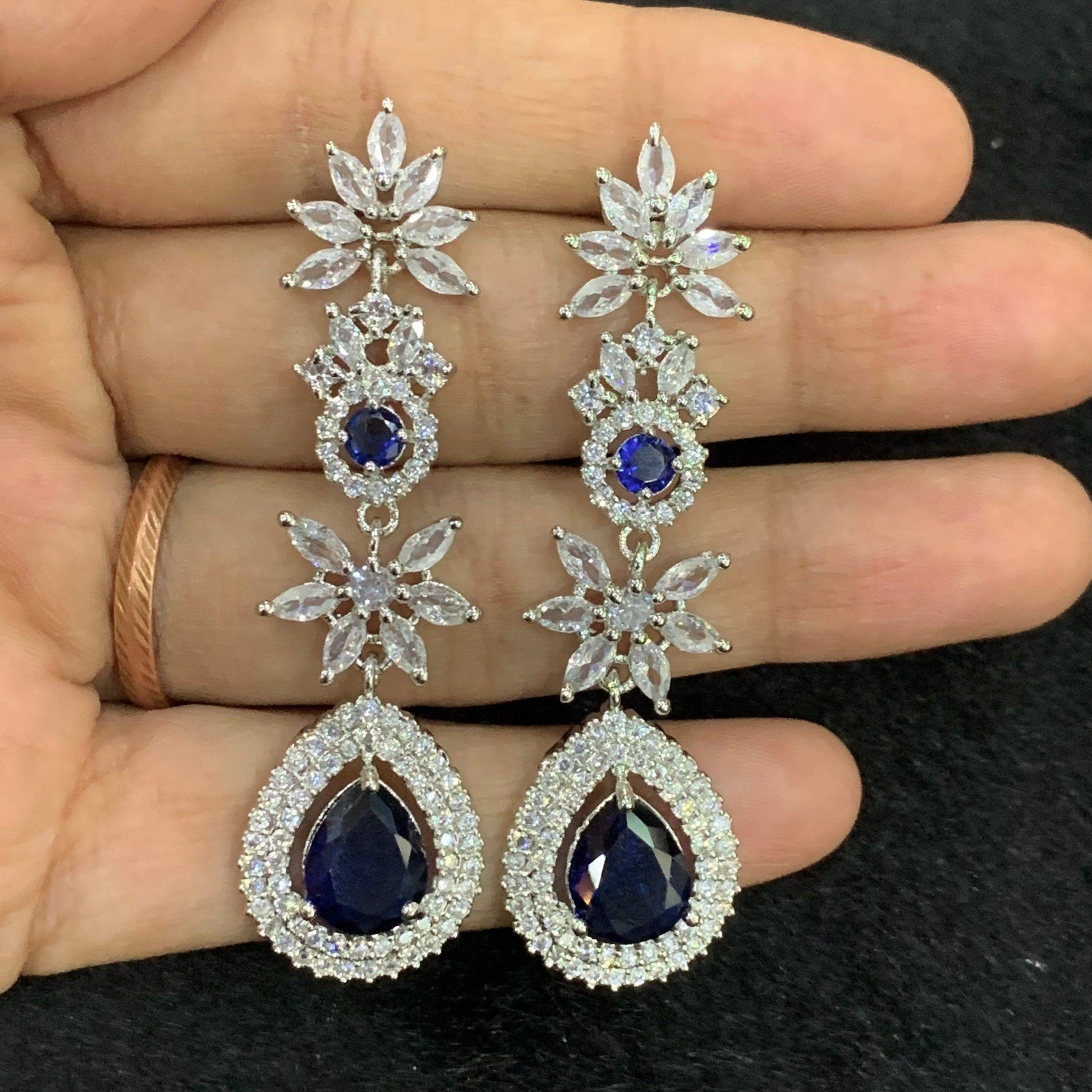 Diamond earrings 44556 - Vijay & Sons