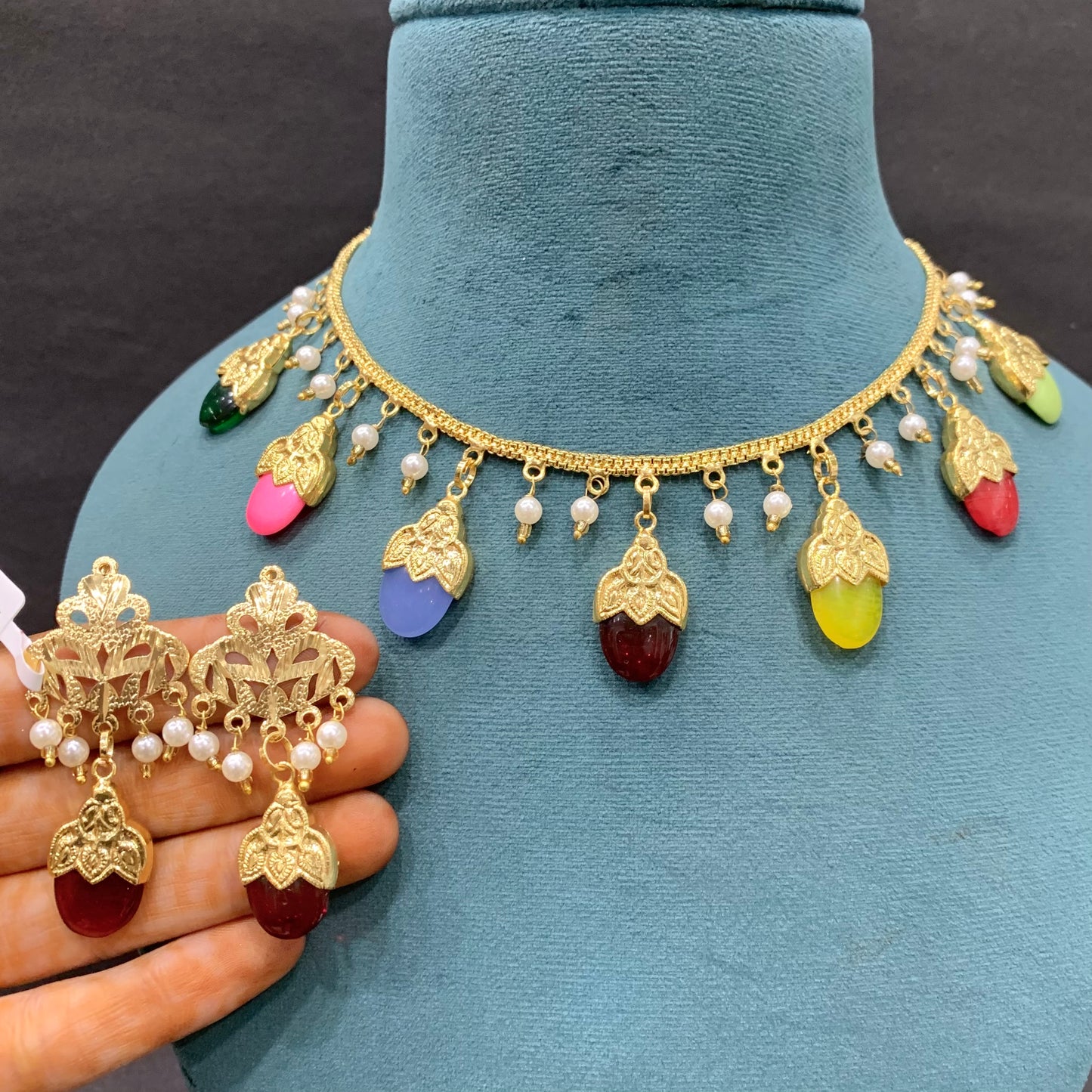 Jadau Necklace Set 4428264