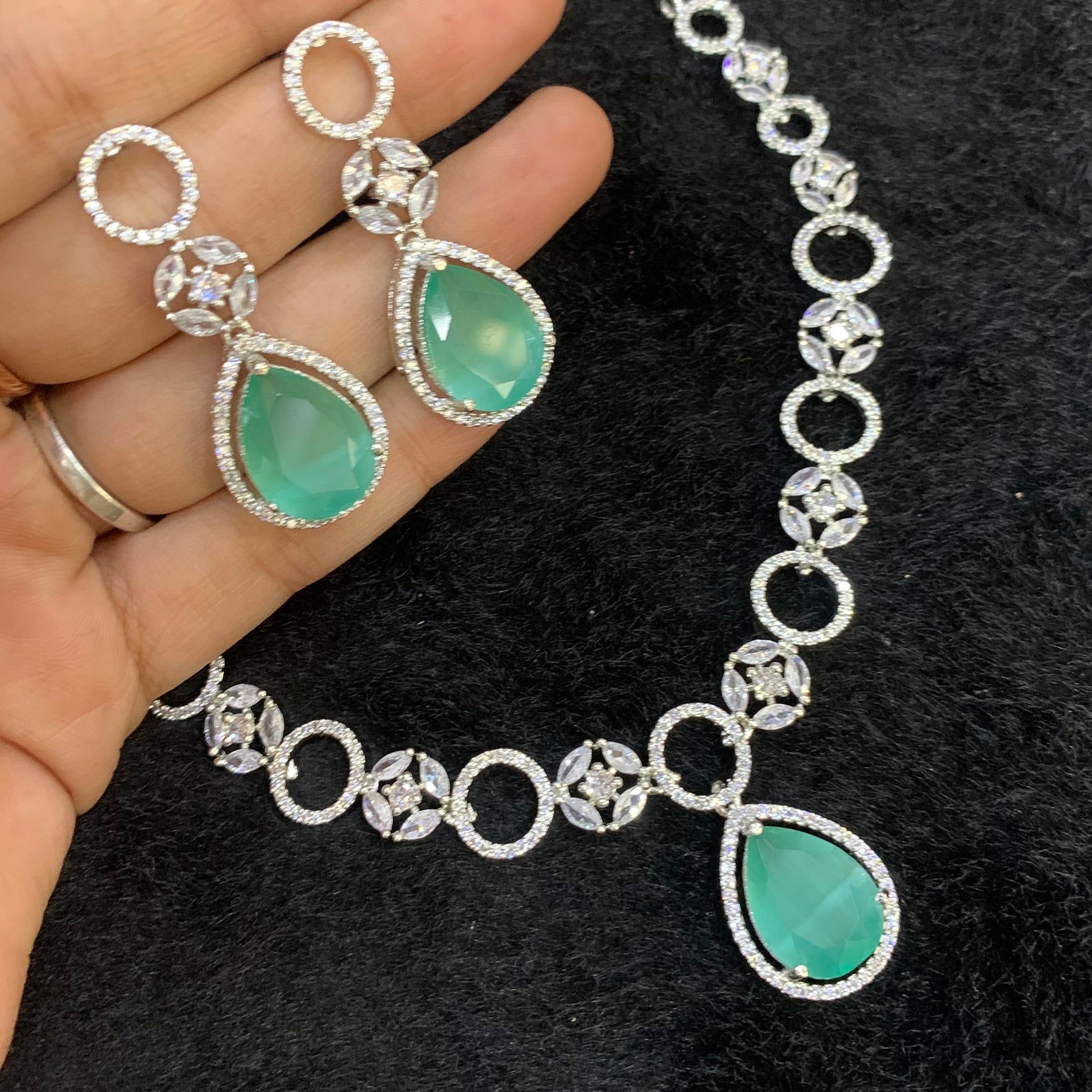 Zircon Necklace Sets 578557 - Vijay & Sons