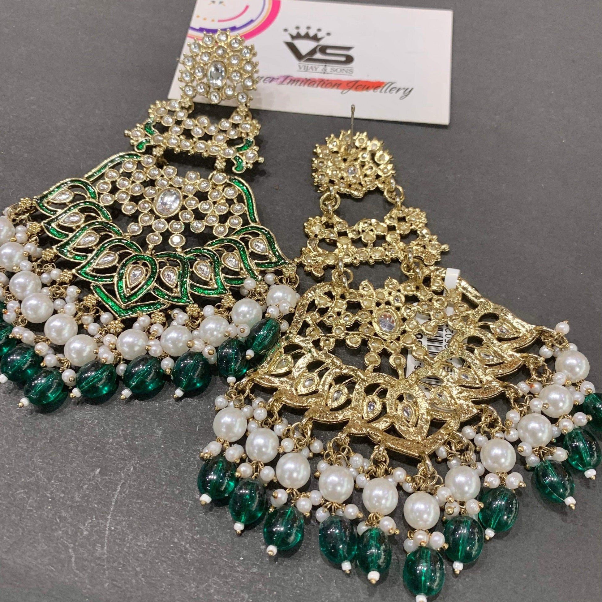 Kundan Earrings 6678 - Vijay & Sons