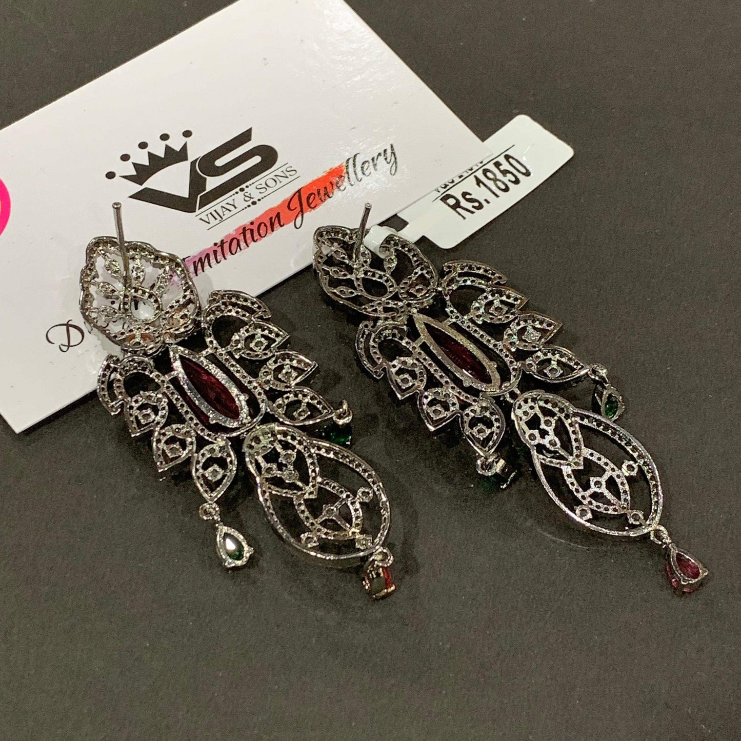 Zircon Earrings 45422 - Vijay & Sons