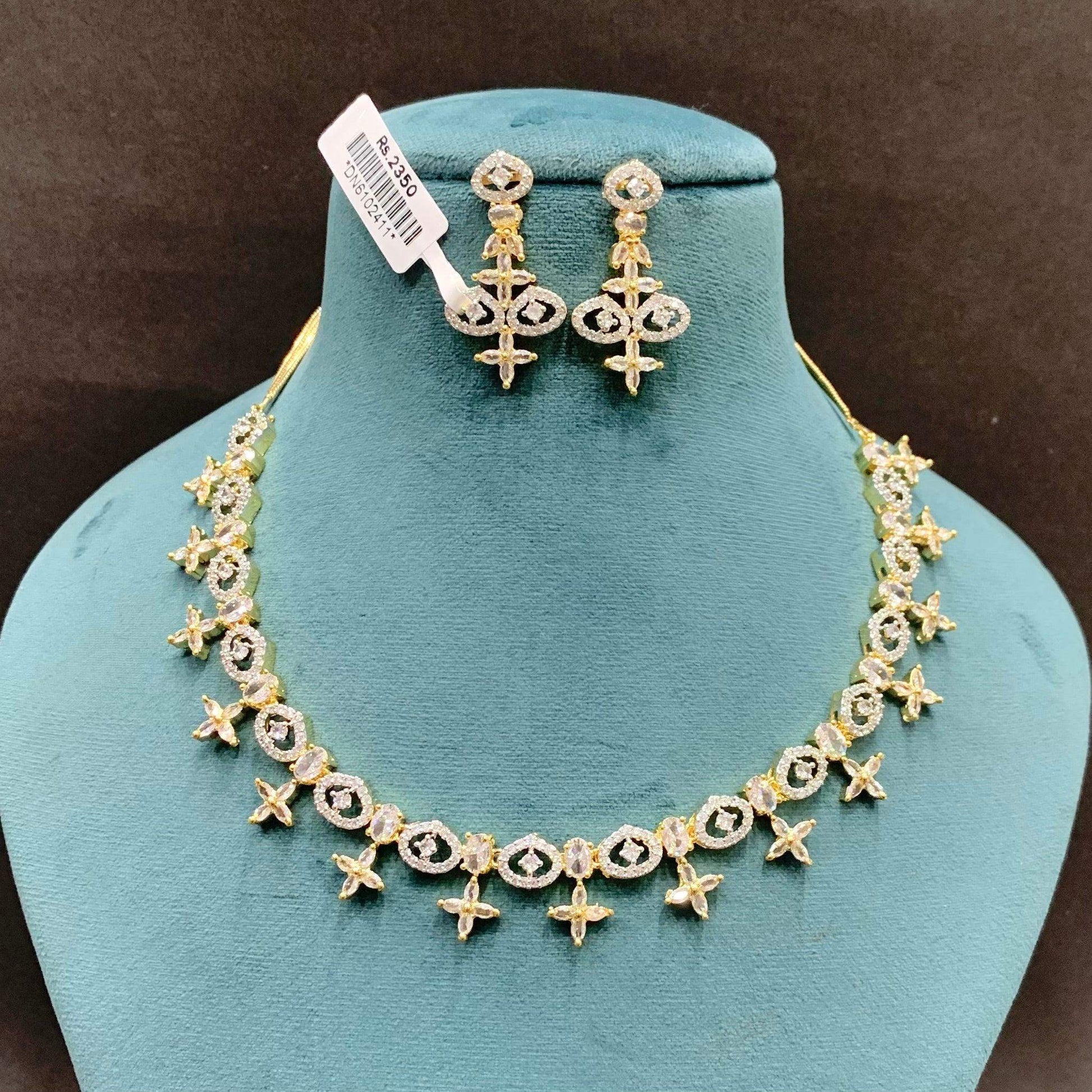 Zircon Necklace Set 465949 - Vijay & Sons