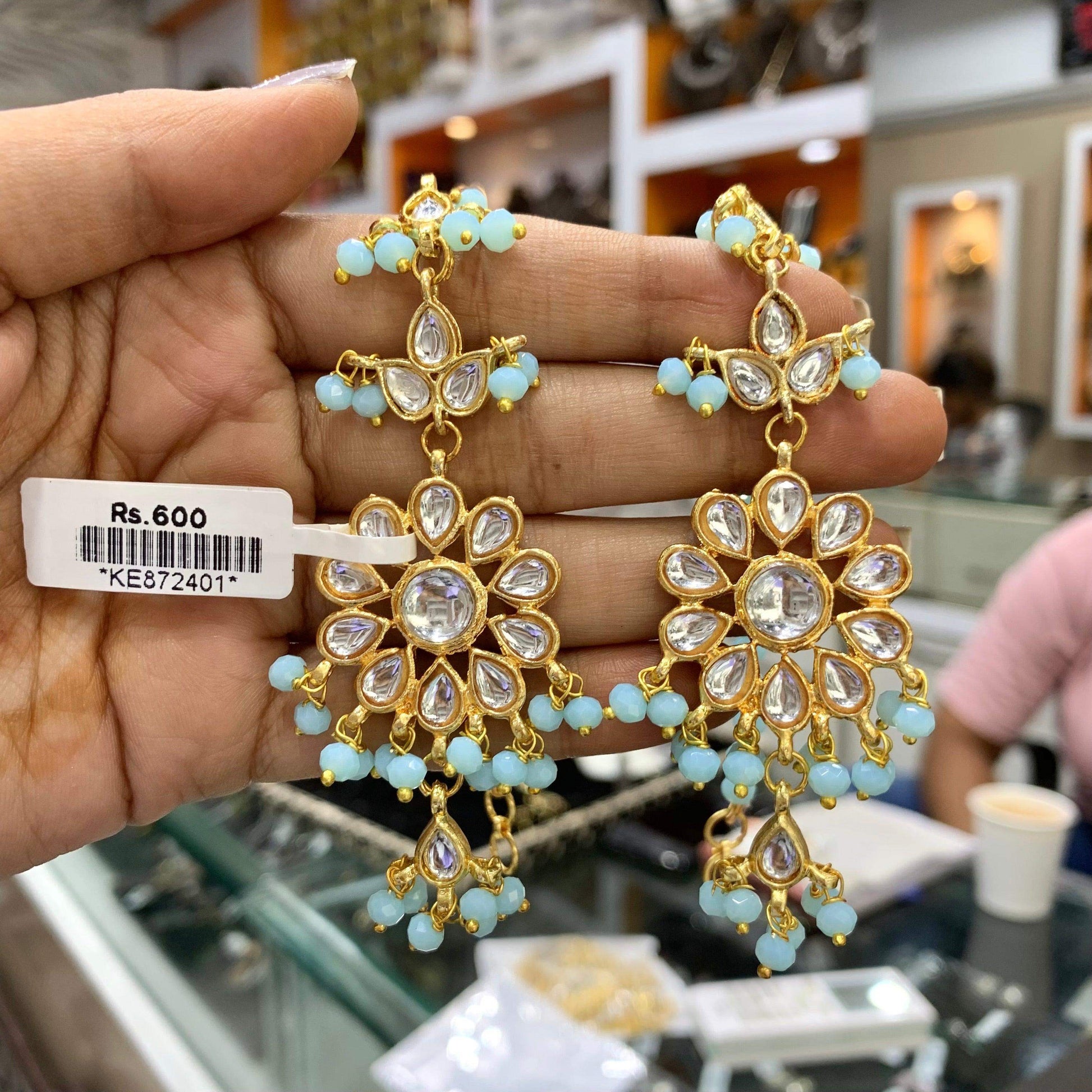 Kundan earrings 467656 - Vijay & Sons