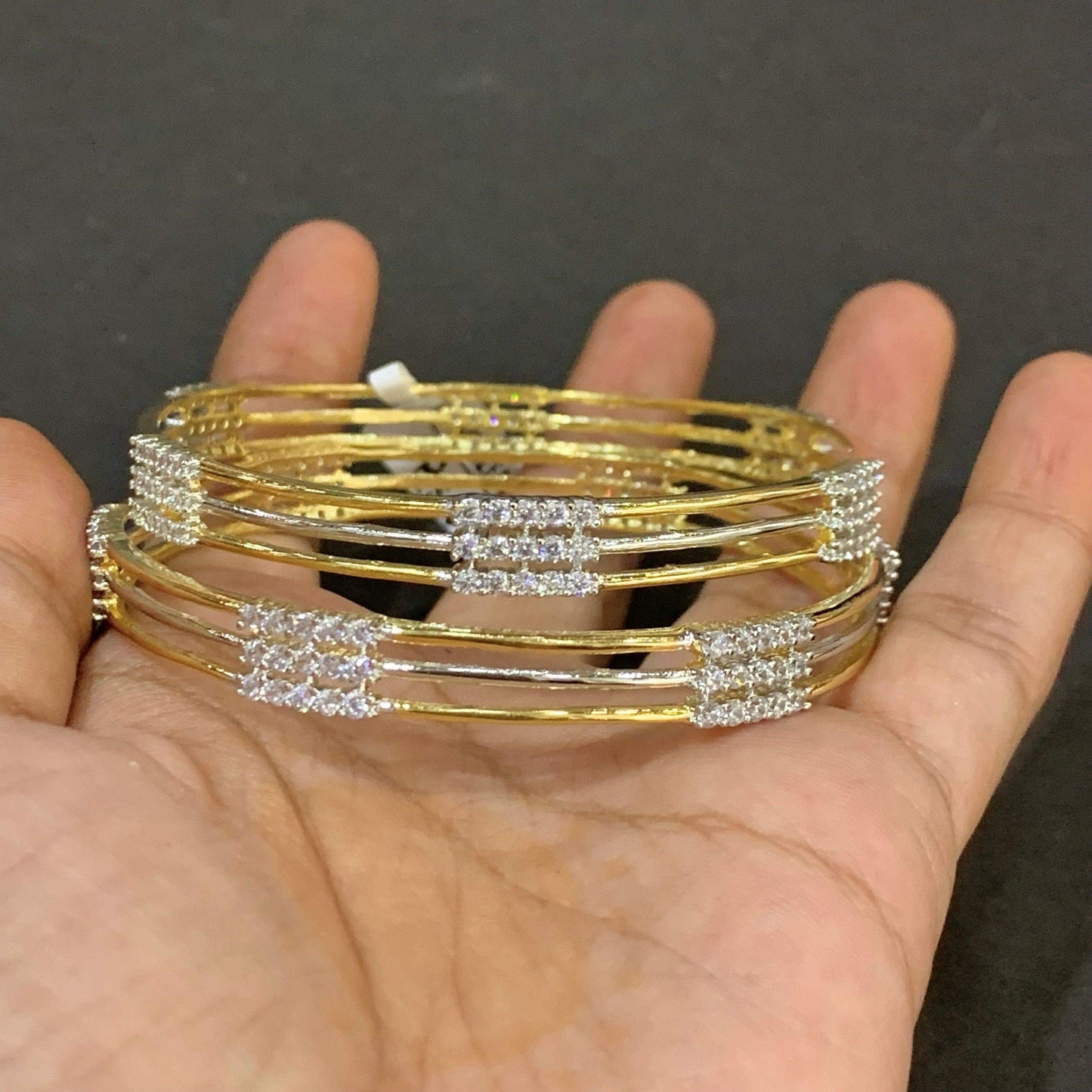American Diamond Bangles 123267 - Vijay & Sons