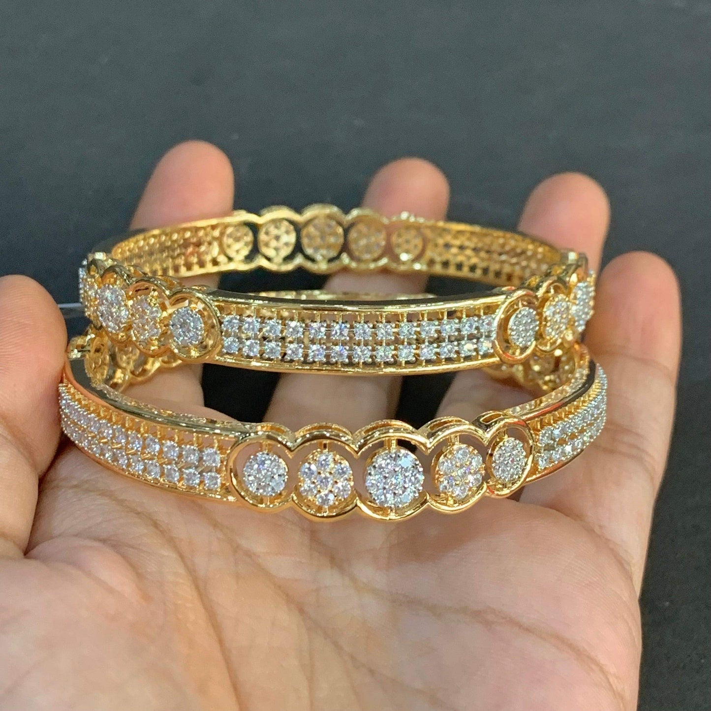 American Diamond Bangles 675456 - Vijay & Sons