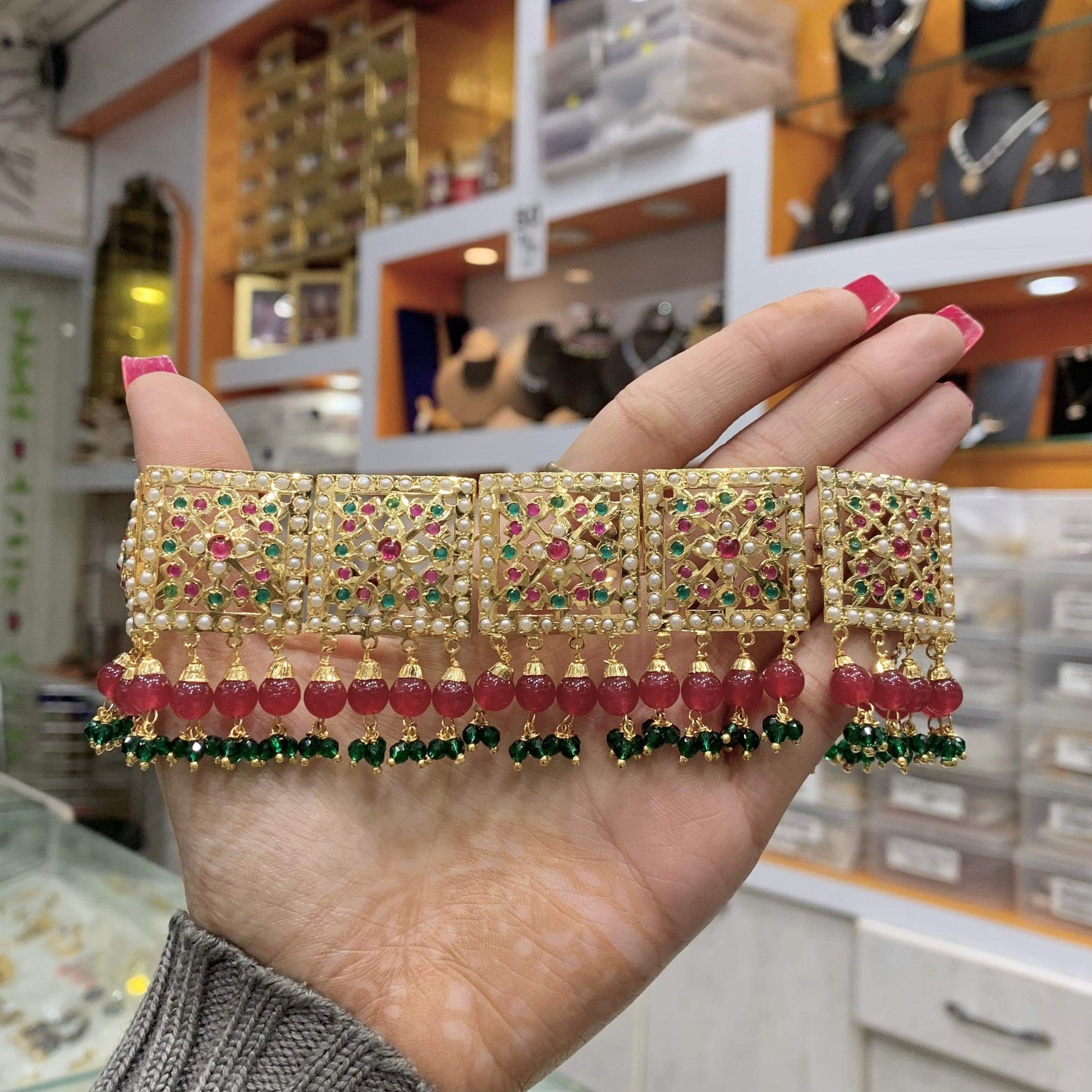 Jadau necklace set783992578 - Vijay & Sons