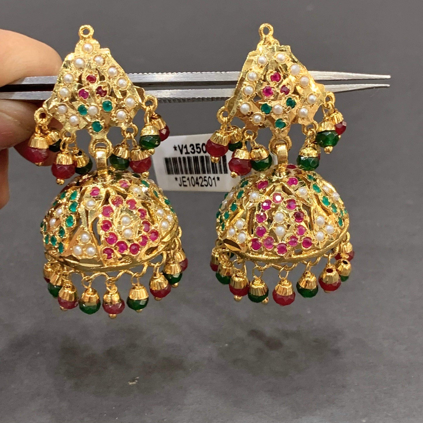 Jadau earrings 789065 - Vijay & Sons