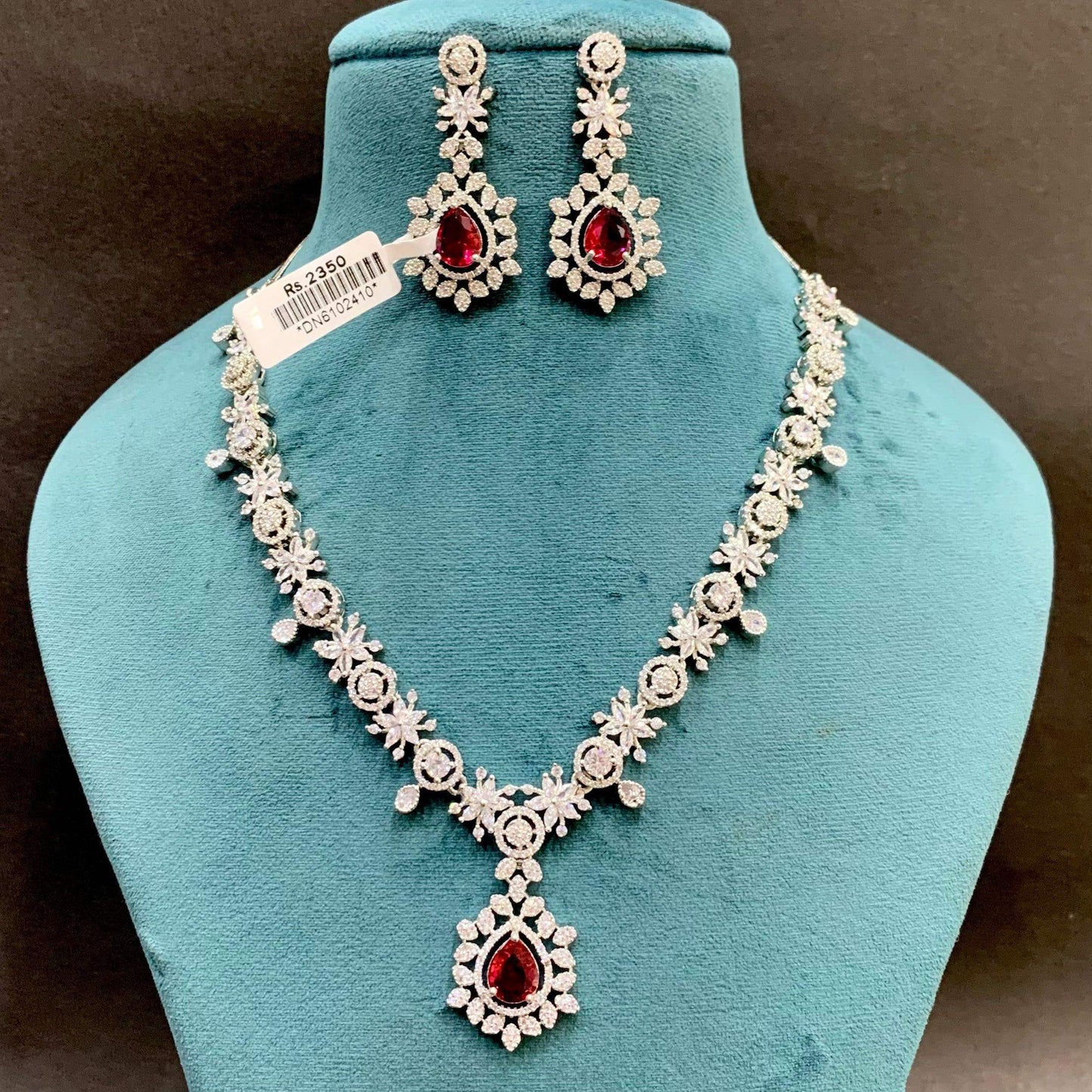 Zircon Necklace Set 478460 - Vijay & Sons