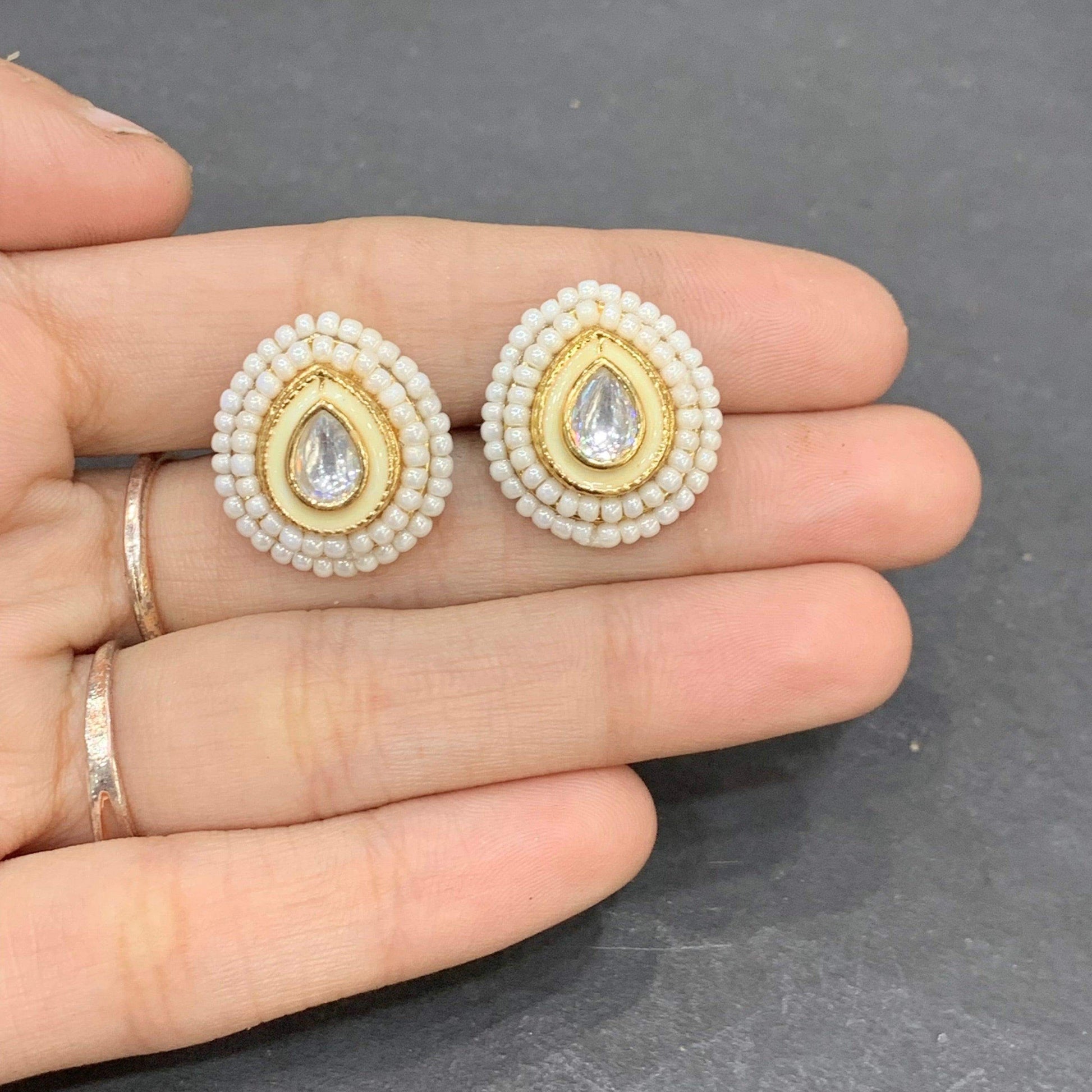 Kundan Earrings 56654 - Vijay & Sons