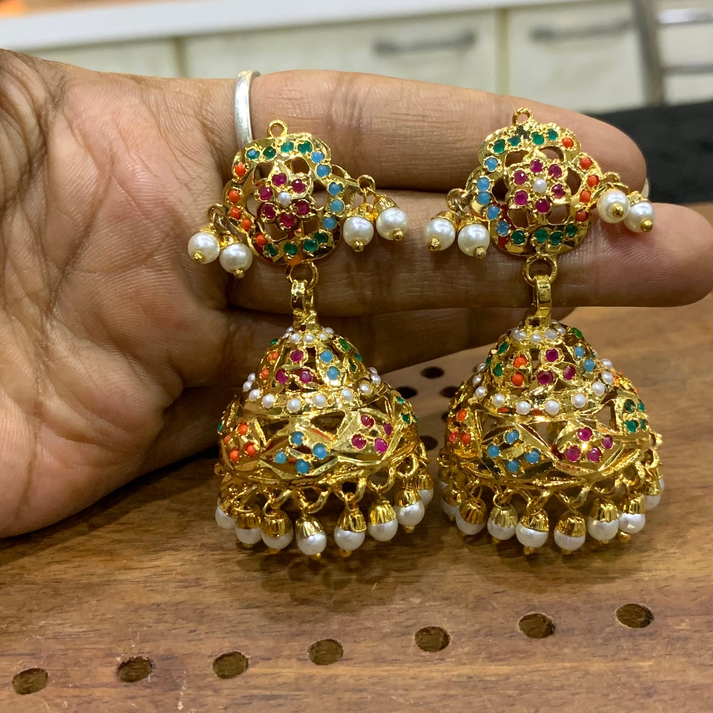 Jadau Earrings 56745 - Vijay & Sons