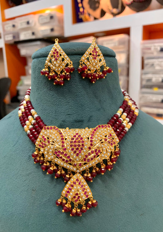 Jadau Necklace set 133256
