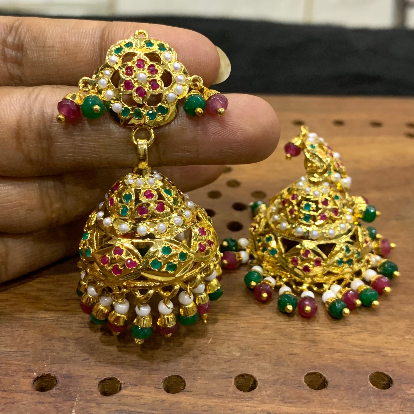 Jadau Earrings 56745 - Vijay & Sons