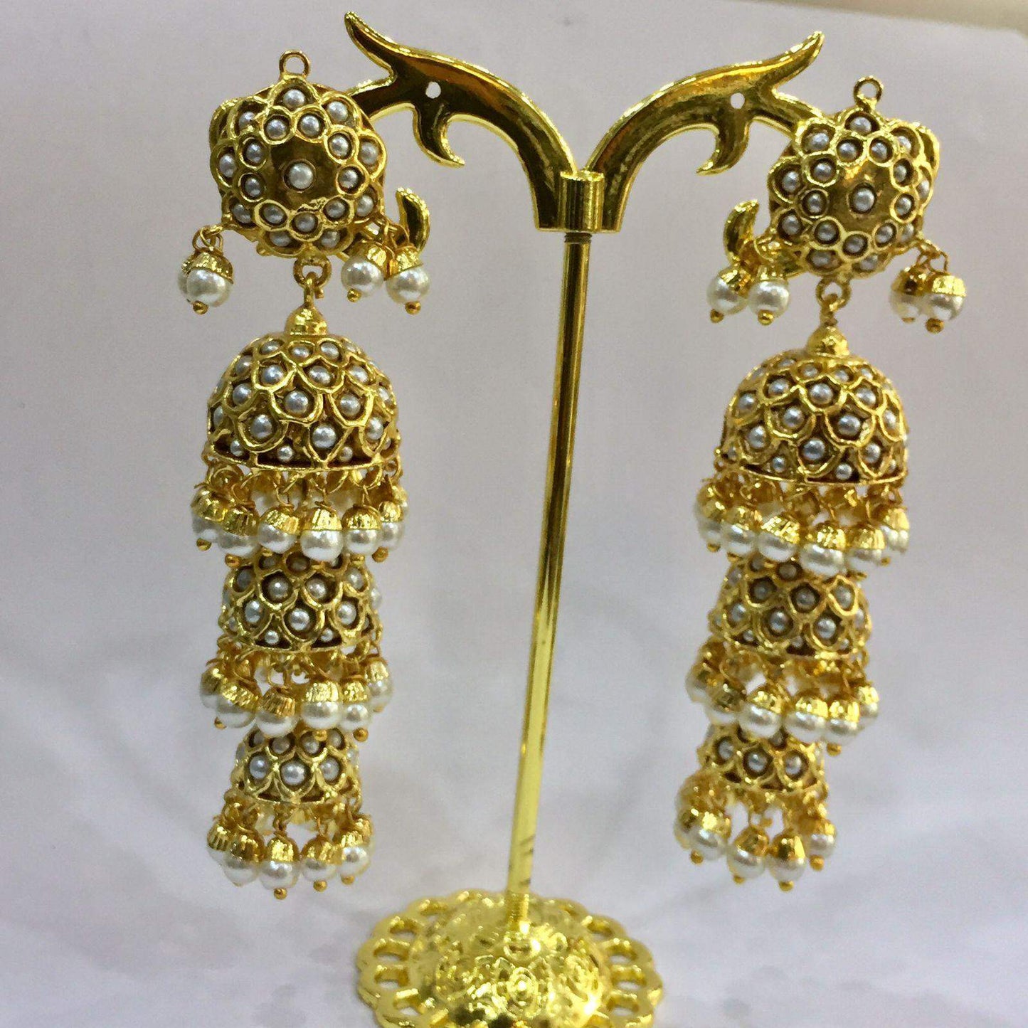 Jadau Earrings 67456 - Vijay & Sons