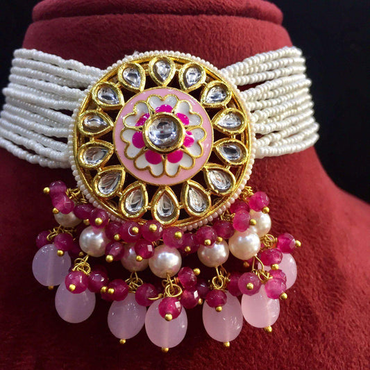 Kundan Necklace Set 628655 - Vijay & Sons