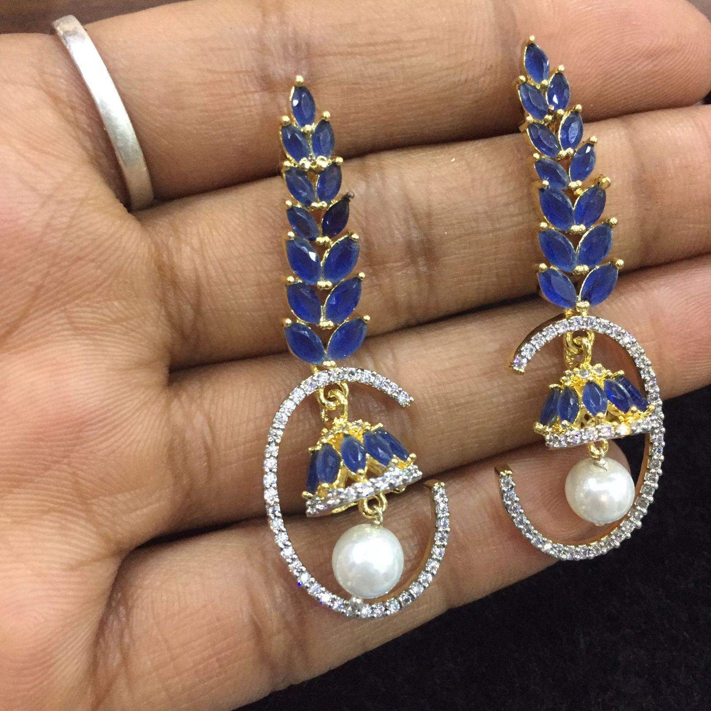 American diamond earring 57535 - Vijay & Sons