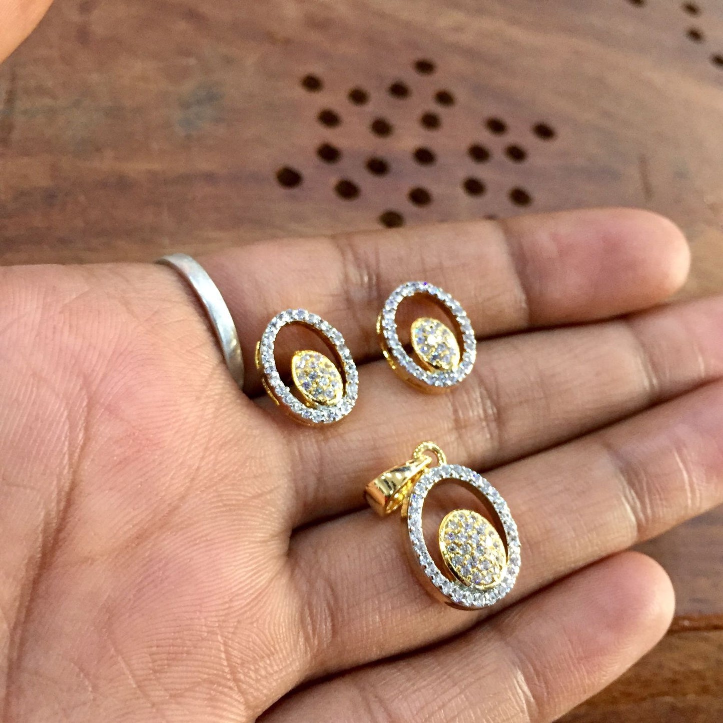 Diamond Pendant Set 525666