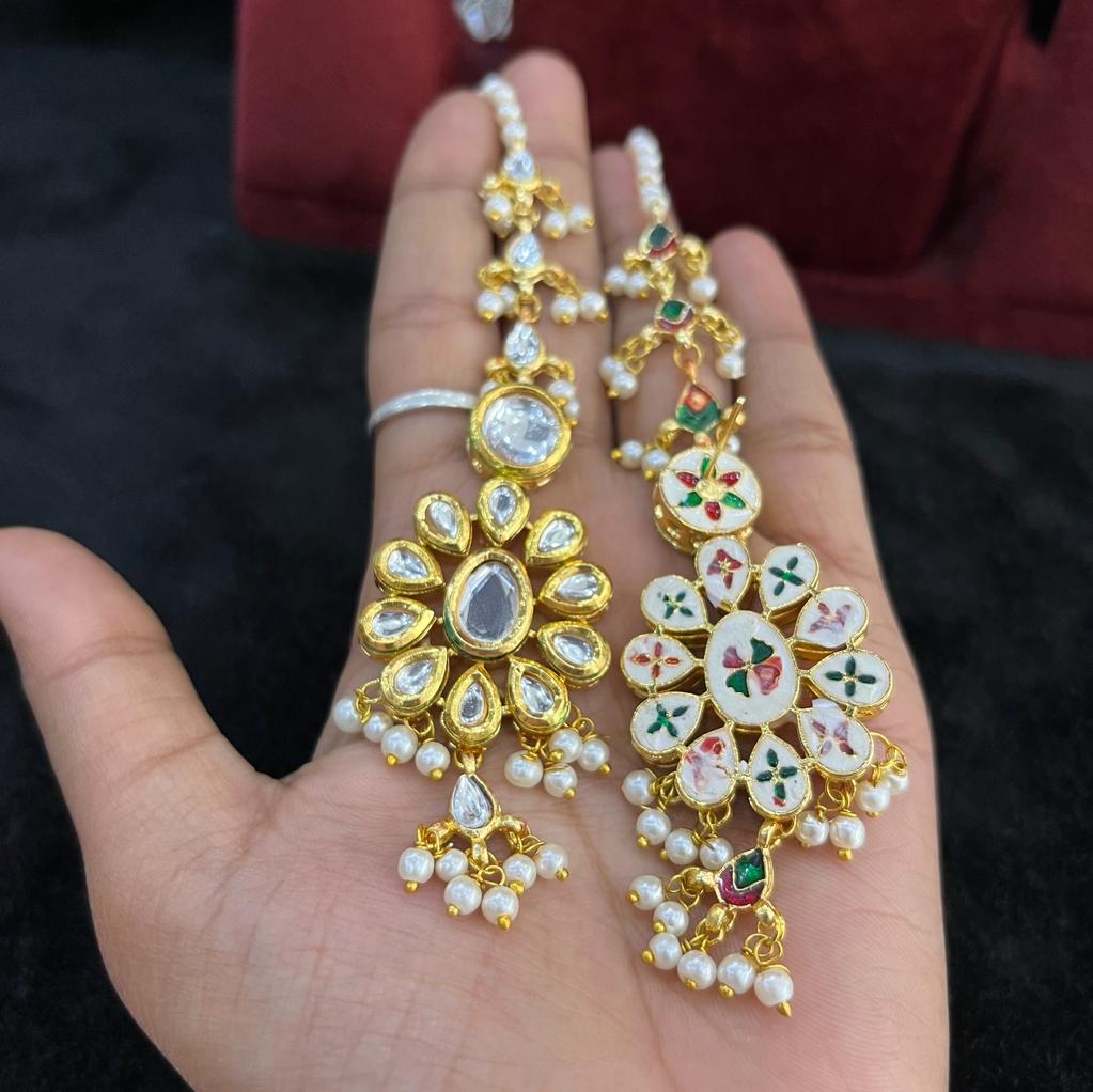 Kundan necklace set 427837446