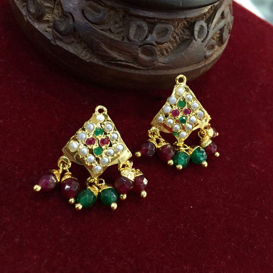 Jadau Earrings 48754 - Vijay & Sons