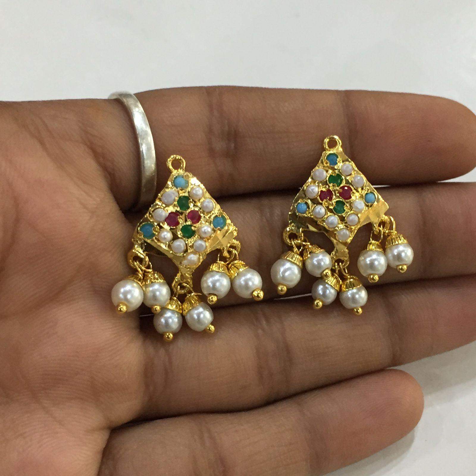 Jadau Earrings 48754 - Vijay & Sons