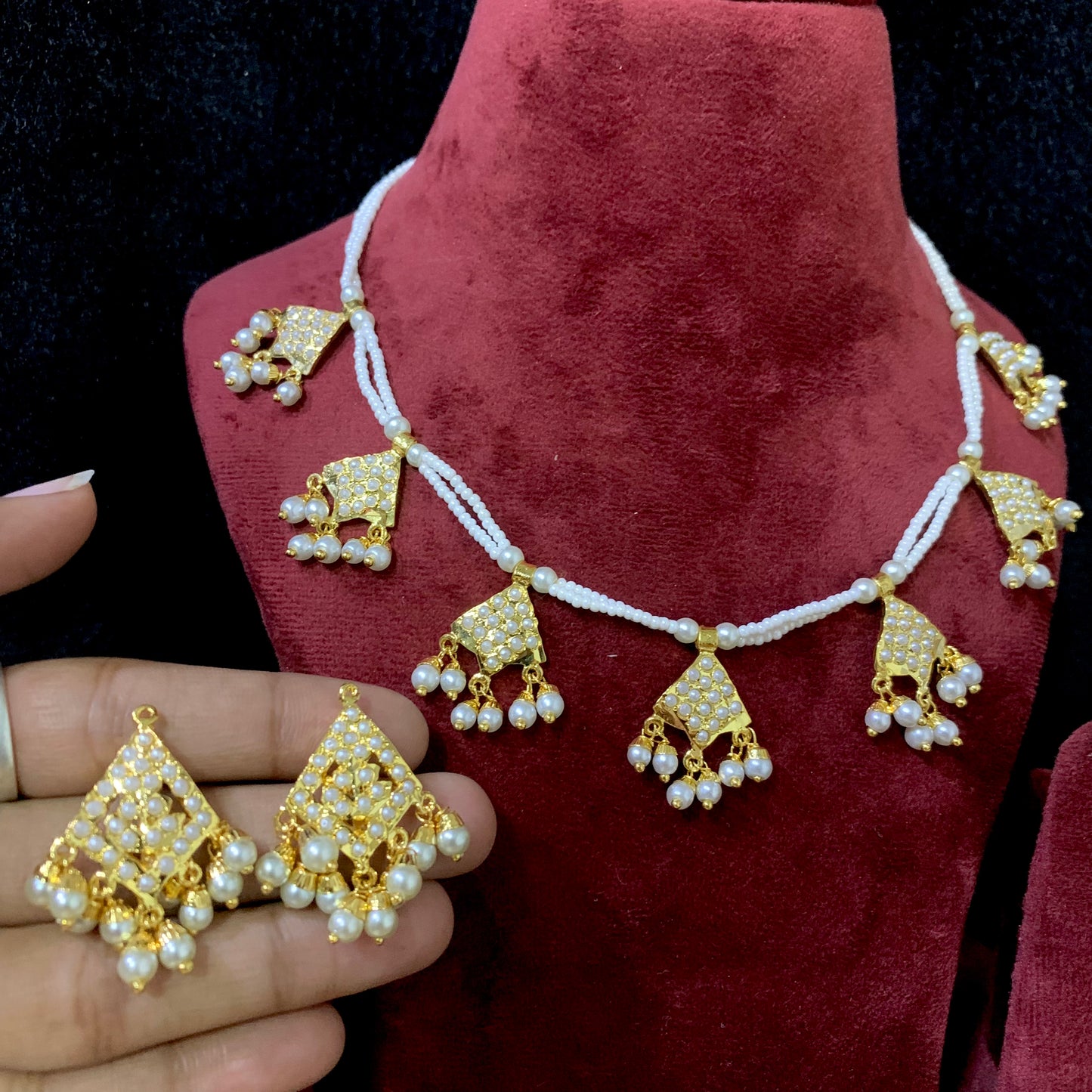 Jadau Necklace Sets 58865