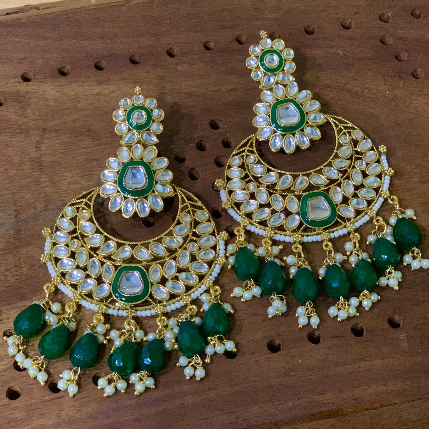 Kundan Earrings 384749 - Vijay & Sons