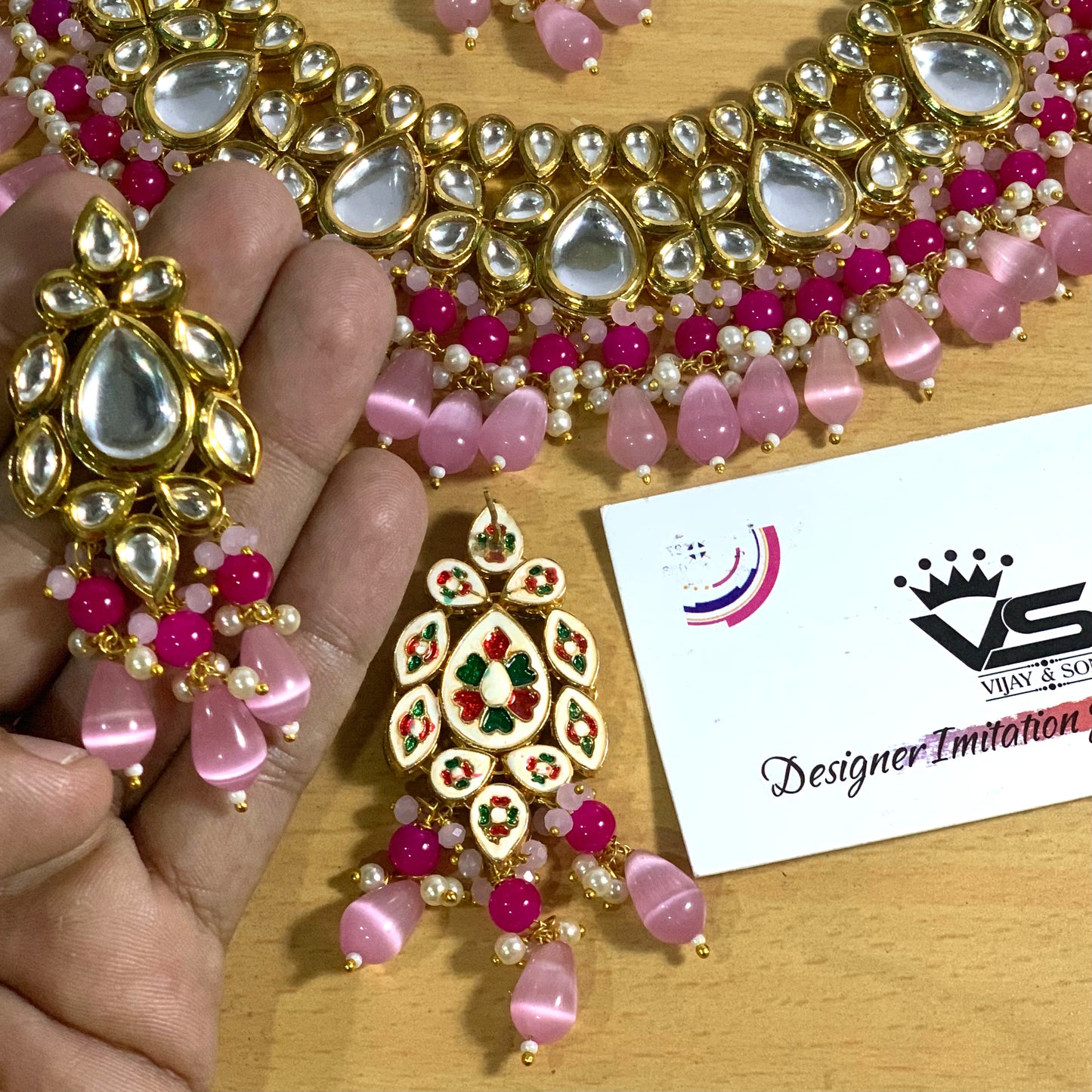 kundan necklace set - Vijay & Sons