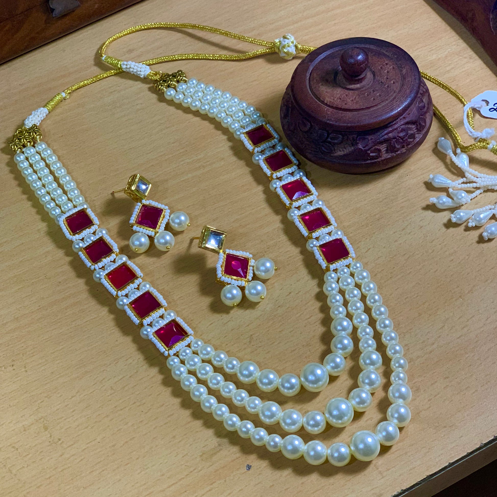 Kundan Necklace Set 26545 - Vijay & Sons