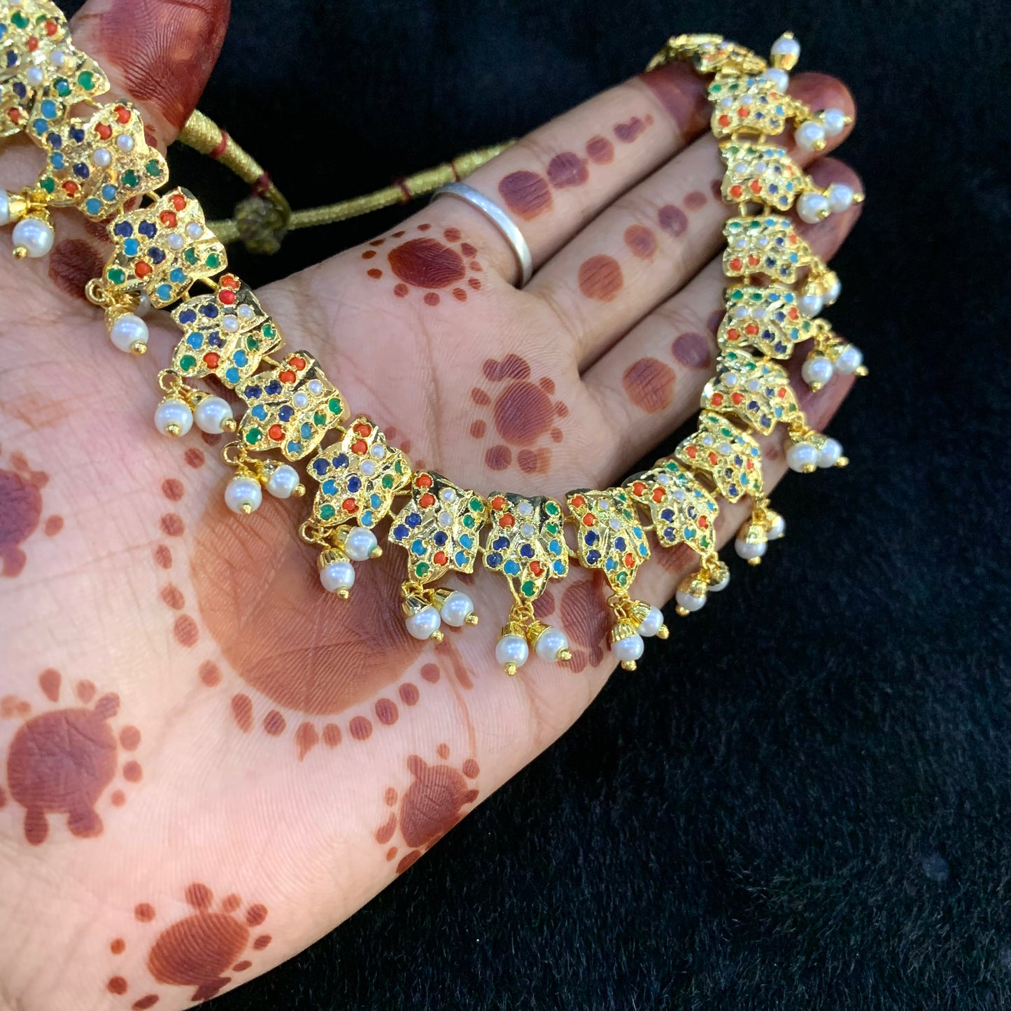 Jadau necklace set 976555 - Vijay & Sons