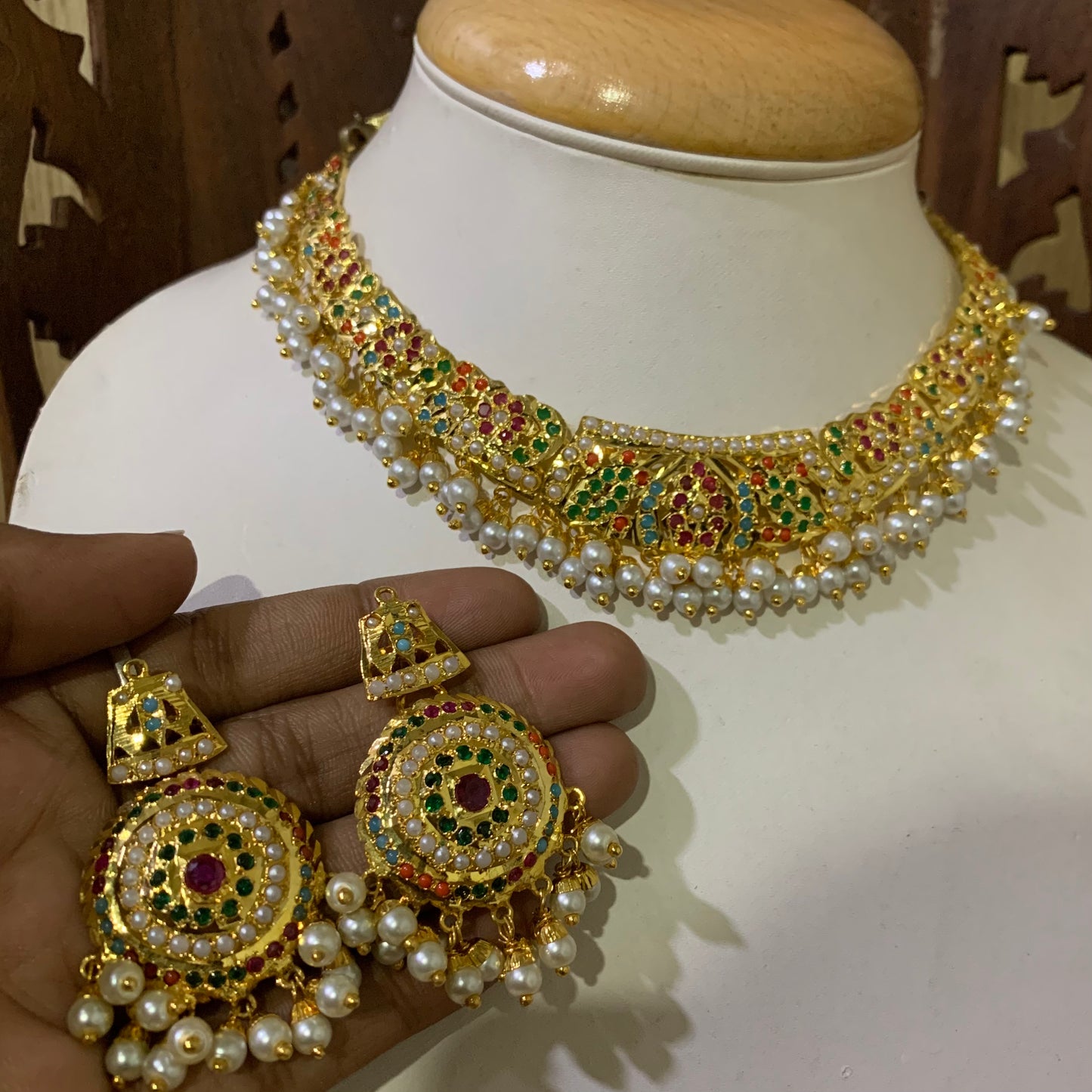 Jadau Necklace Set 725381