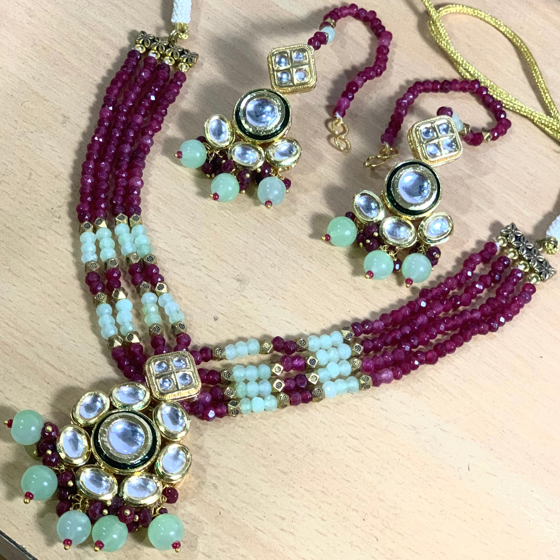 Kundan Necklace Set 466544 - Vijay & Sons