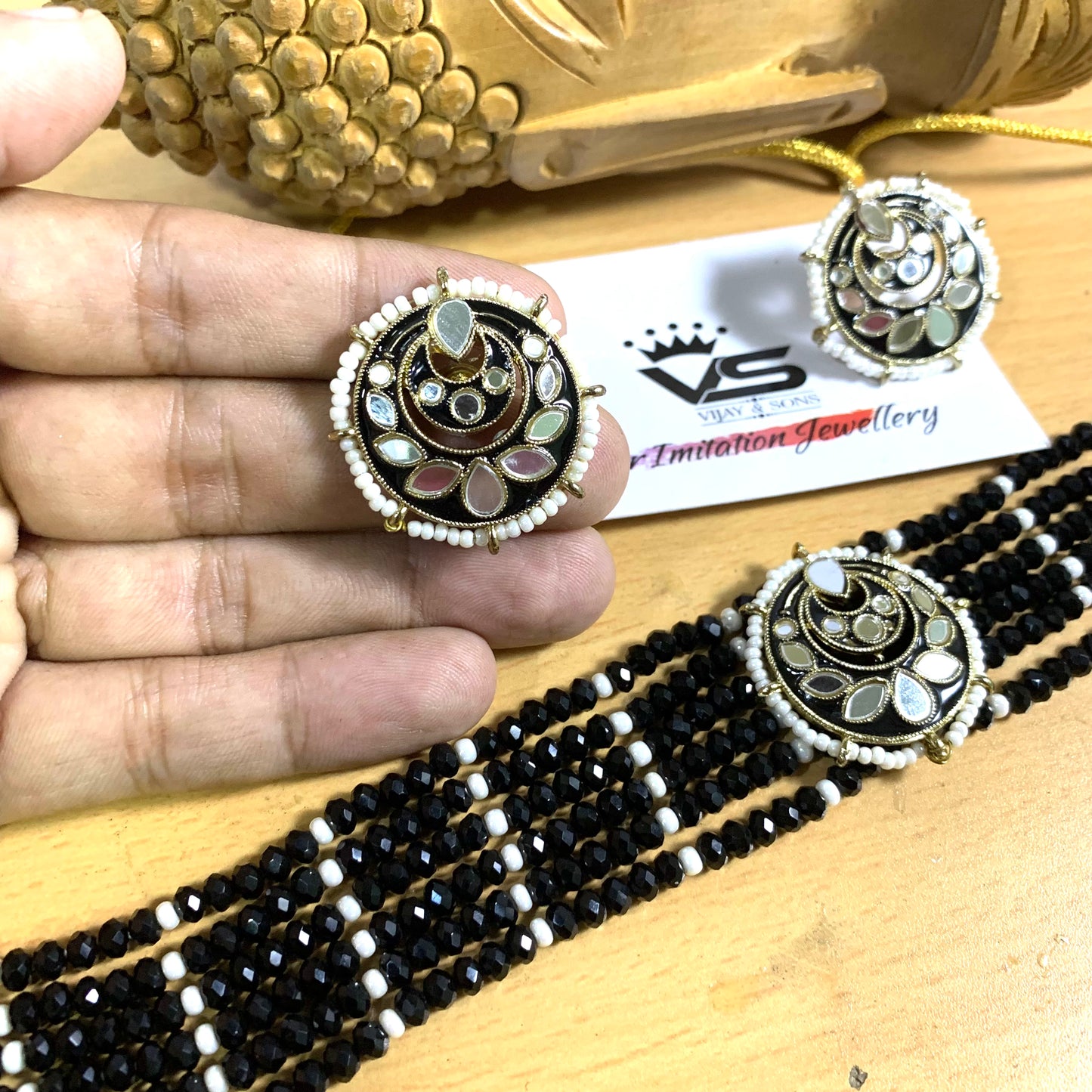 Kundan necklace set 46727778 - Vijay & Sons