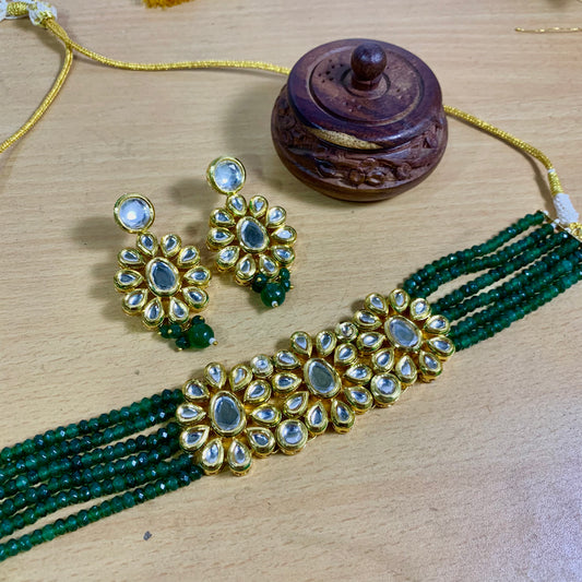 Kundan Necklace Set 45670 - Vijay & Sons