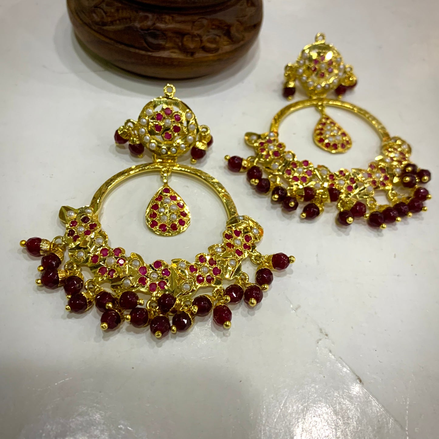 Jadau Earrings 59894 - Vijay & Sons