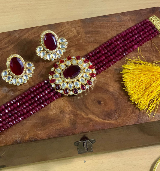 Kundan Necklace Set 346456 - Vijay & Sons