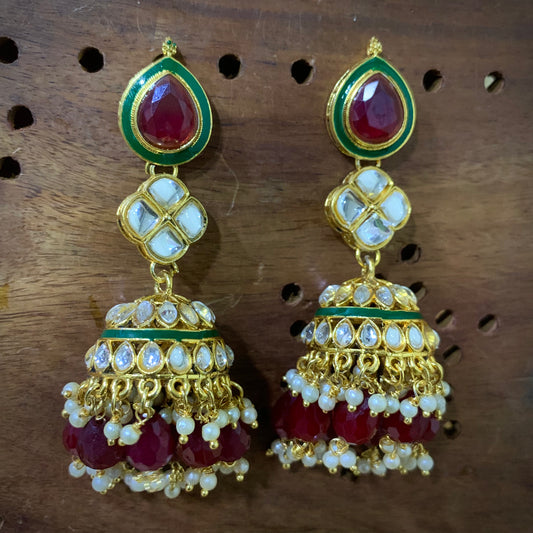 Kundan earrings 23567 - Vijay & Sons