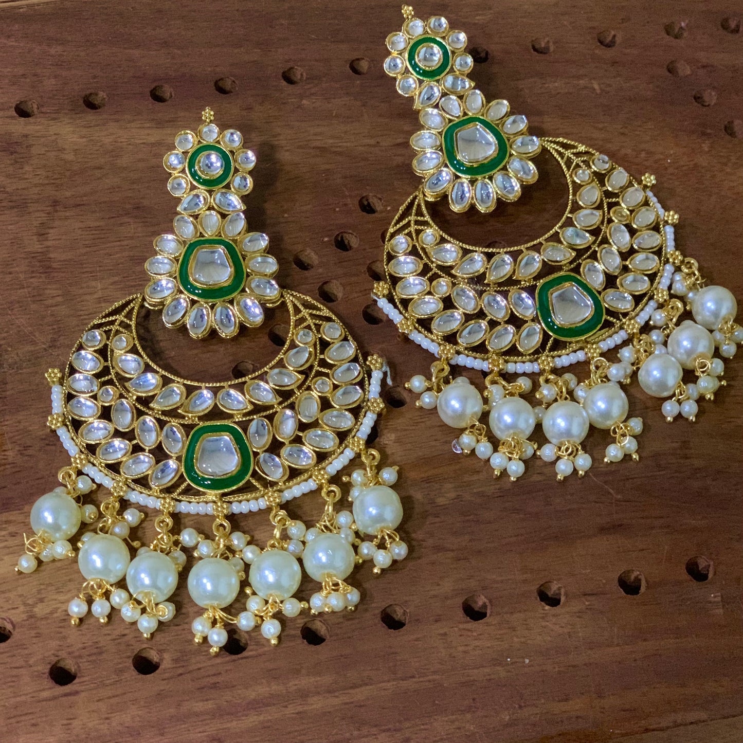 Kundan Earrings 384749 - Vijay & Sons