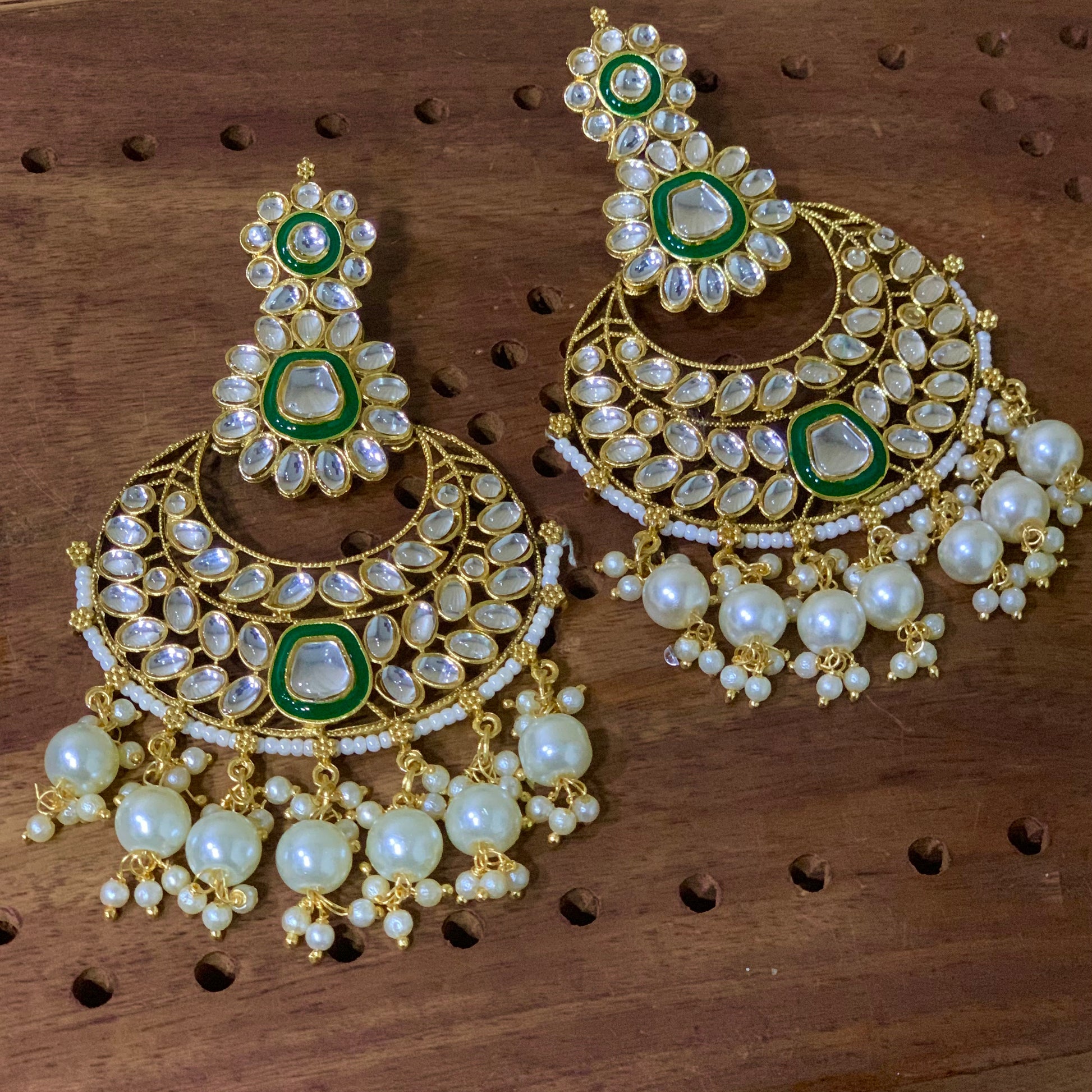 Kundan Earrings 384749 - Vijay & Sons