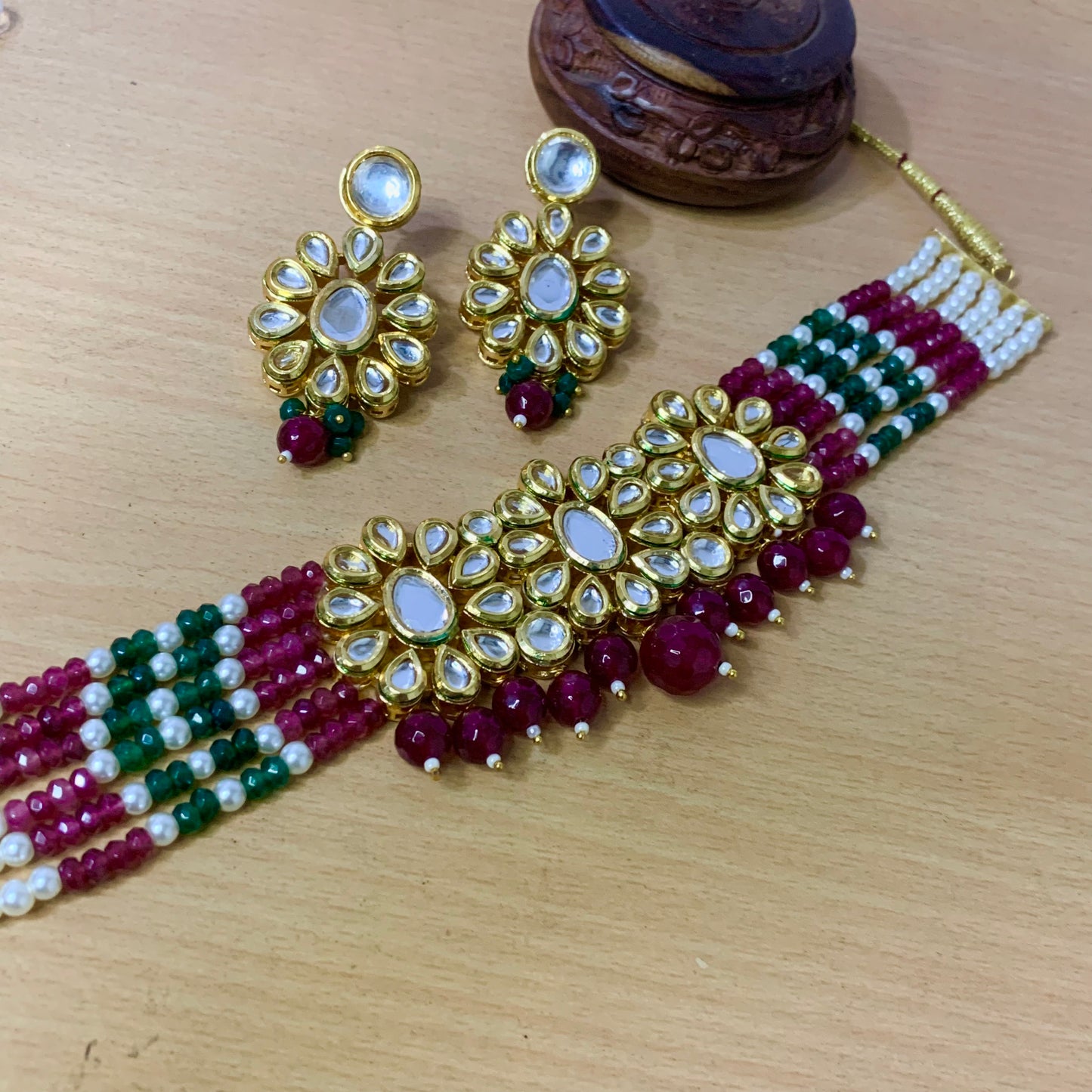 Kundan Necklace Set 45670 - Vijay & Sons