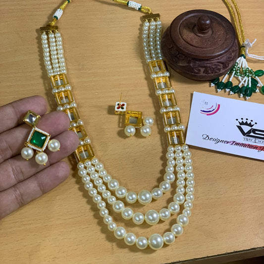 Kundan Necklace Set 26545 - Vijay & Sons