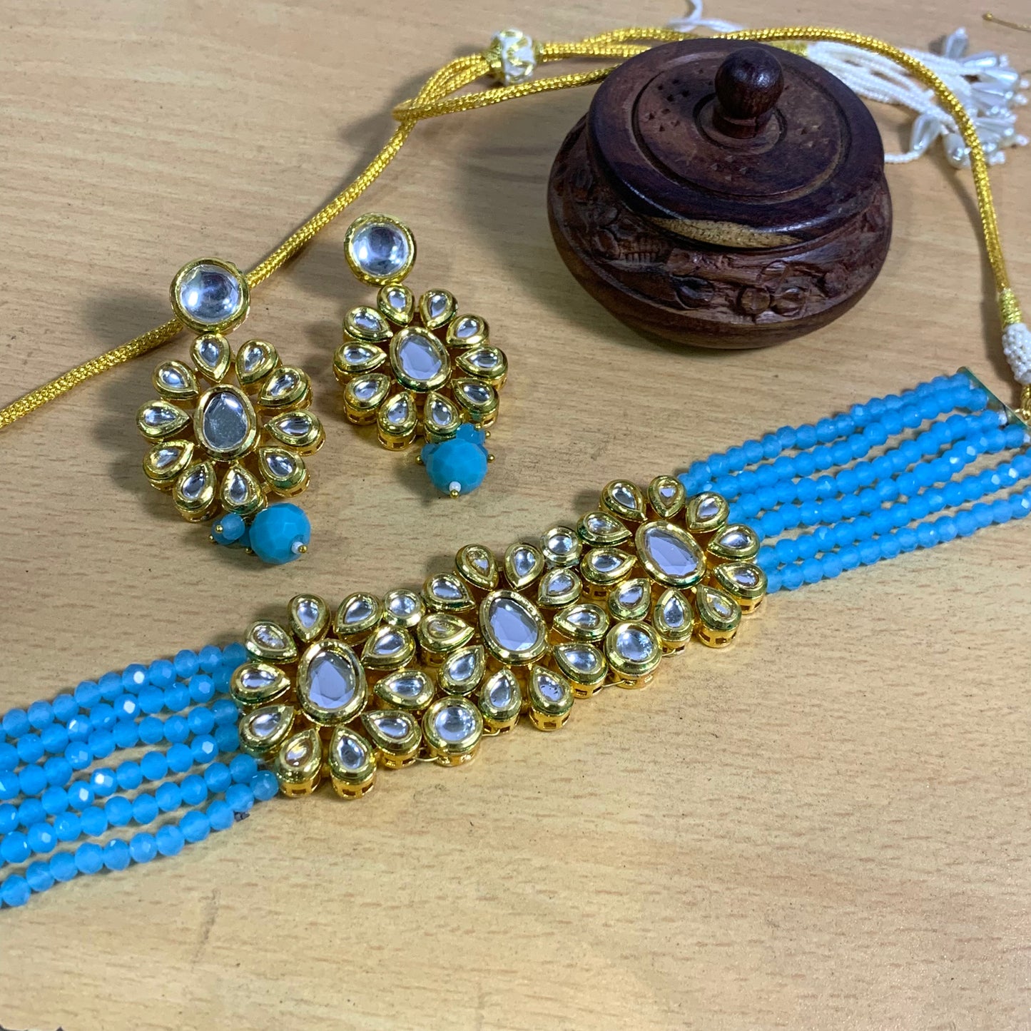 Kundan Necklace Set 45670 - Vijay & Sons