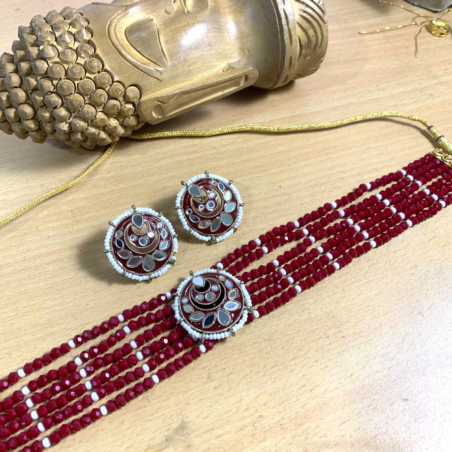 Kundan necklace set 46727778 - Vijay & Sons