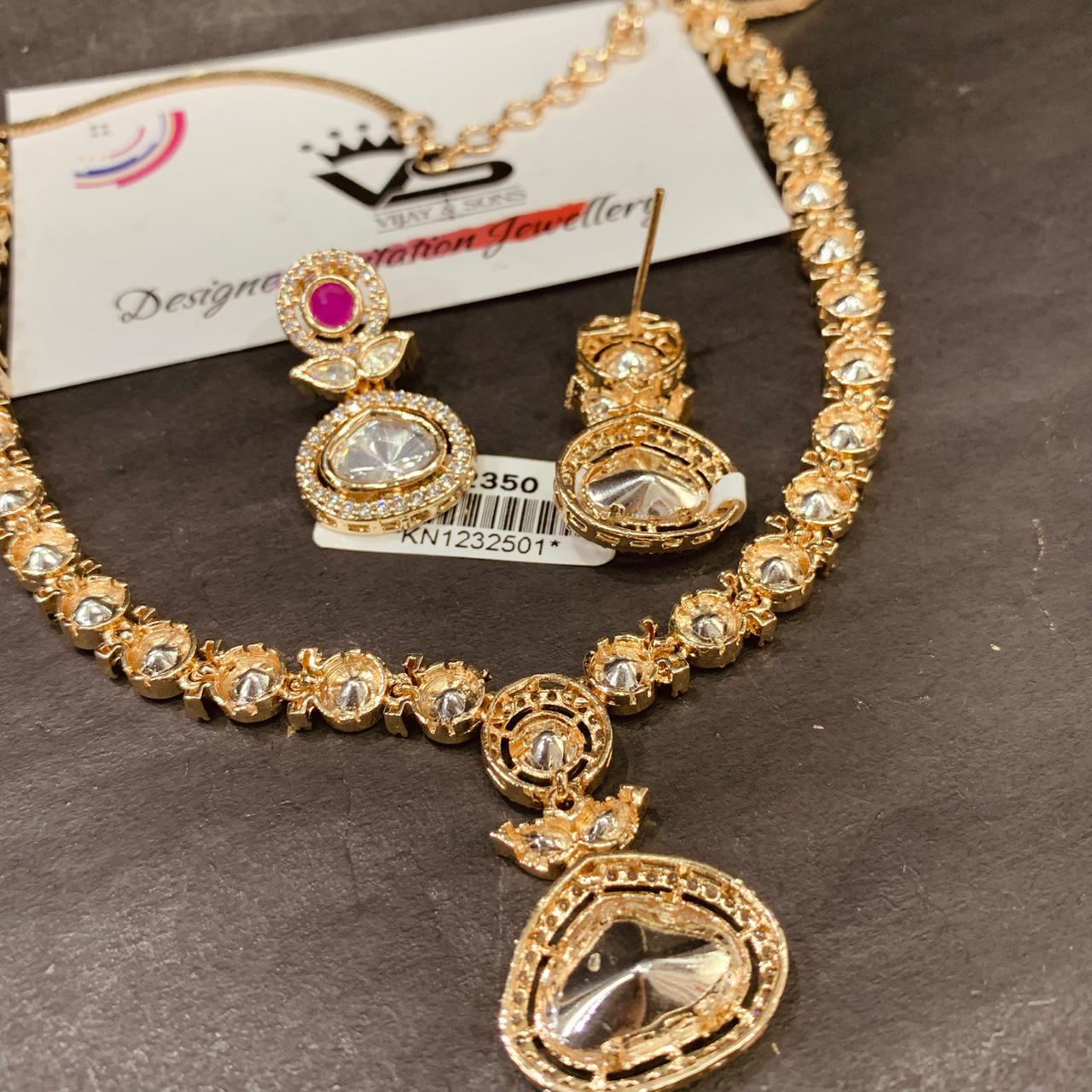 Kundan Necklace Set 45545