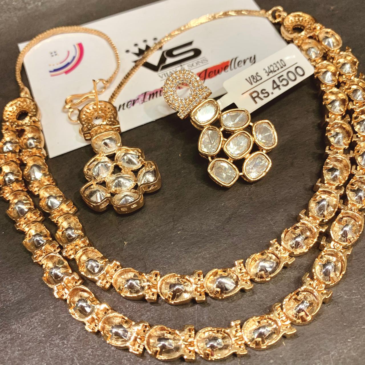 Kundan Necklace Set 93820