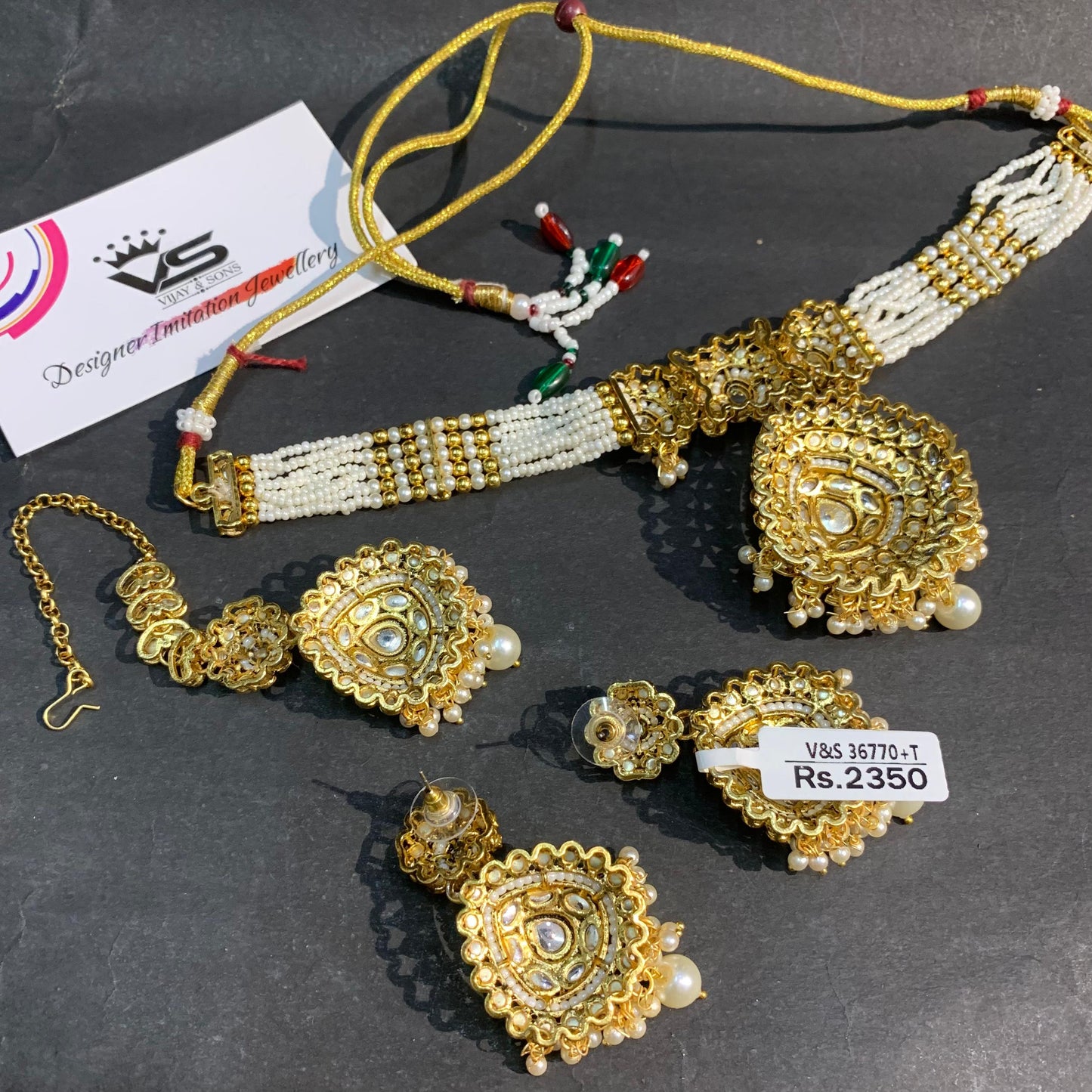 Kundan Necklace Set 97862