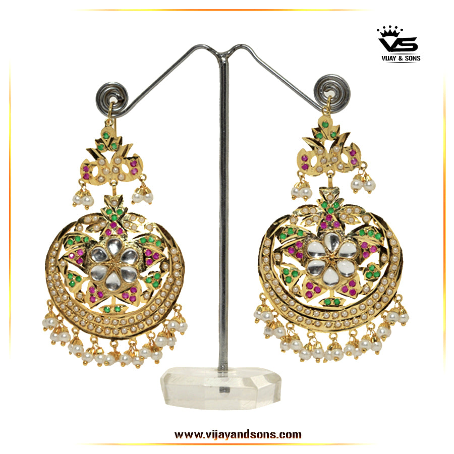 Jadau Earrings 564781 freeshipping - Vijay & Sons